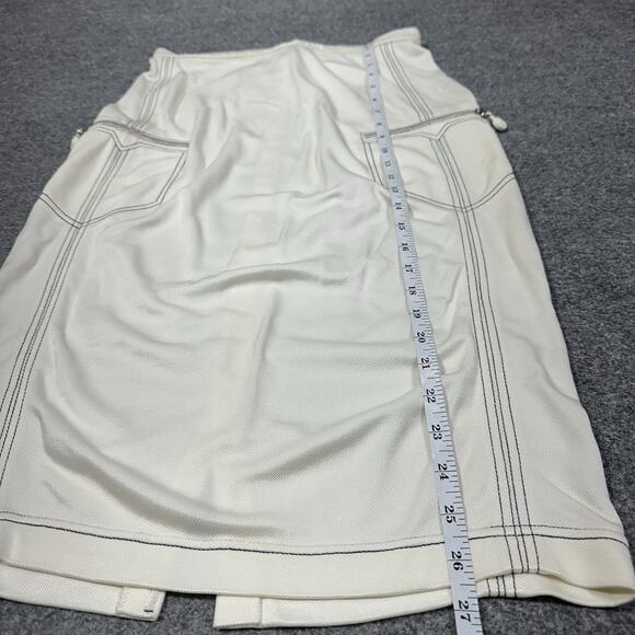Vintage GIANNI VERSACE Couture Skirt Knee Length White 90s NEW NWT - Picture 10 of 12